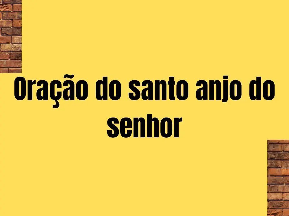 Oração do santo anjo do senhor